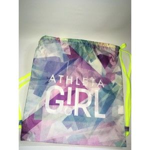 Athleta Girl String Backpack Bag Pink Purple Drawstring Bag